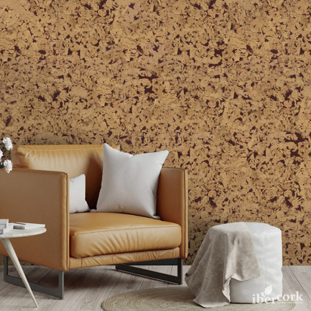 Пробковое настенное покрытие в пластинах EasyCork Кориа маррон